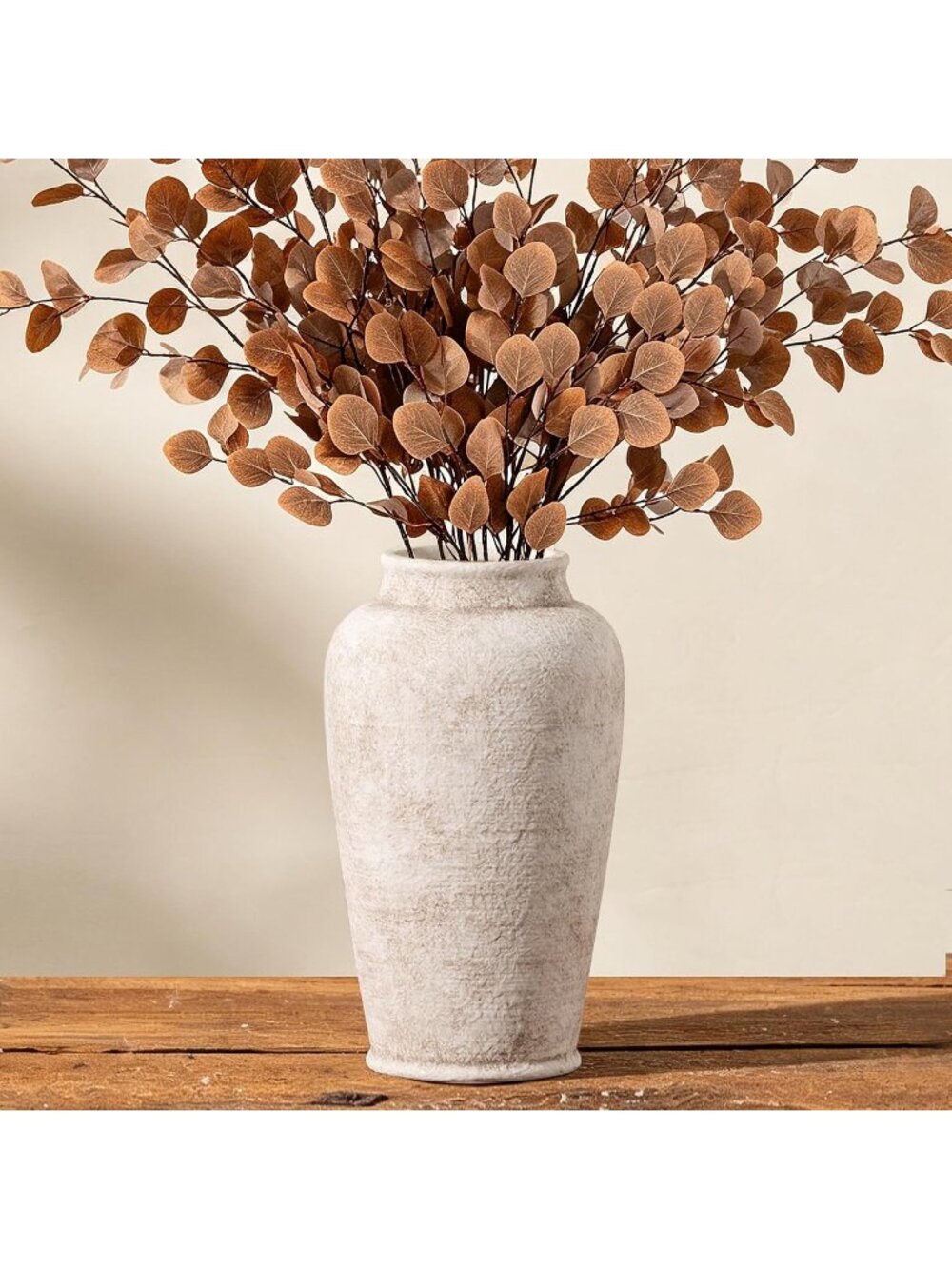 11 Ceramic Large Flower Vase Rustic Farmhouse Table Living Room Entryway Decor